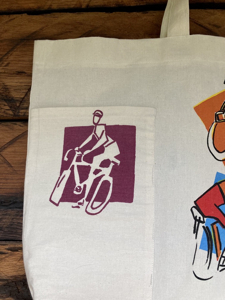 Bolsa Bicicletas con Bolsillo Lateral en Color Vino